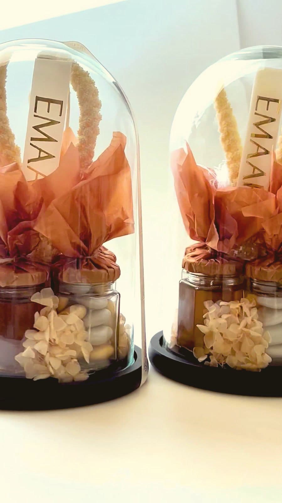 Bespoke Bare & Brown gifts in signature glass domes, created for Emaar